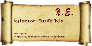 Nyisztor Euzébia névjegykártya